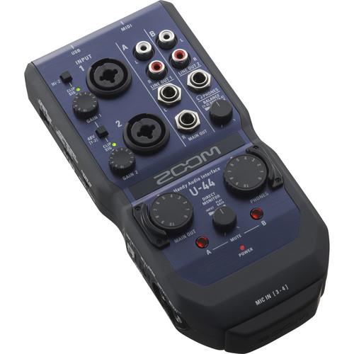 ZOOM U-44 Handy 4-In/4-Out Audio Interface | Record with Mics, Instruments, and More | Fits in the Palm of Your Hand | High-Qua