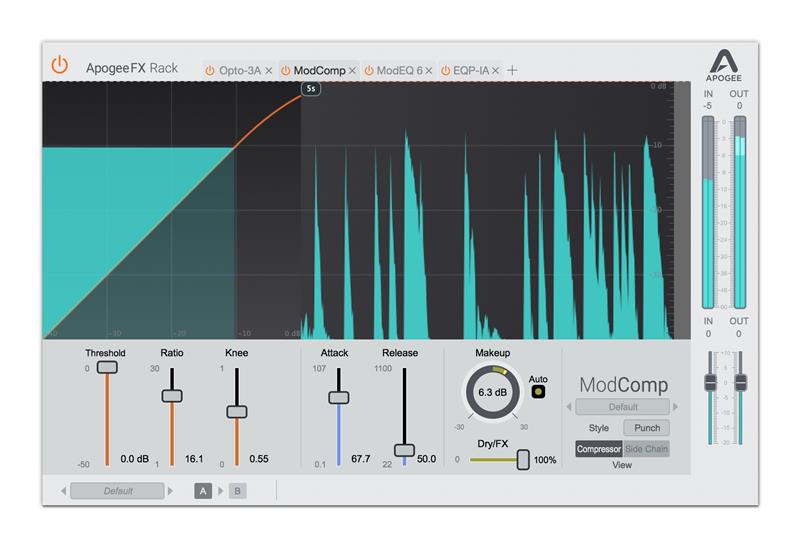 APOGEE FX Plugins - ModComp Modern Visual Compressor/Limiter (Digital Download Only)