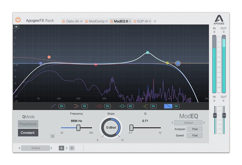 APOGEE FX Plugins - ModEQ6 Modern 6 Band Visual Equalizer (Digital Download Only)