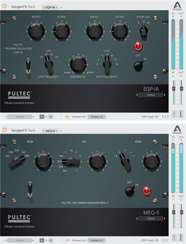 Apogee FX Plugins EQP-1A + MEQ-5 Pultec bundle (Digital Download Only)