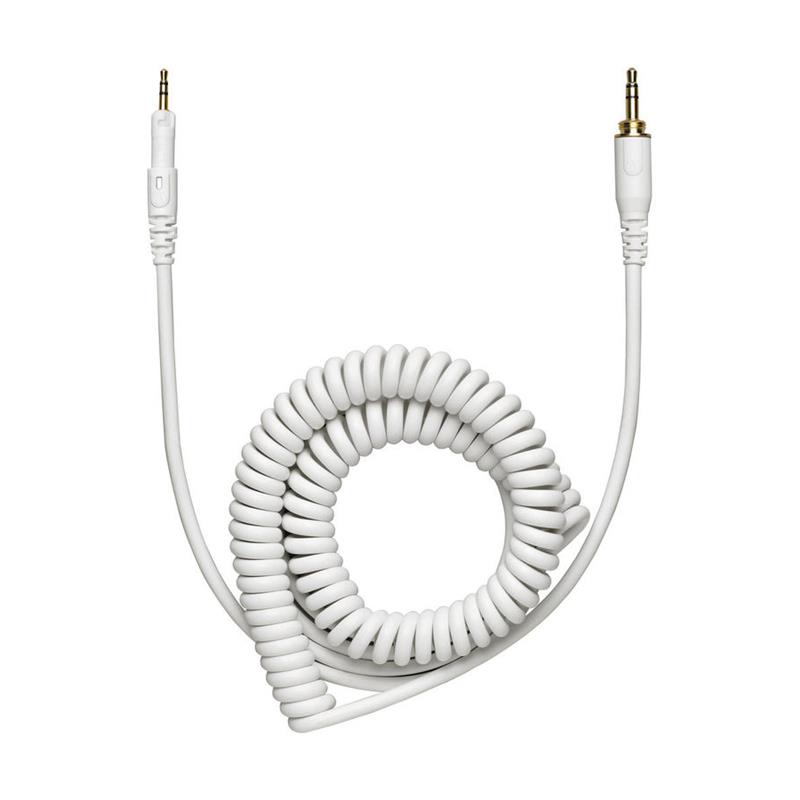 AUDIO TECHNICA HP-CC Replacement Cable for ATH-M40x and ATH-M50x Headphones (White, Coiled)