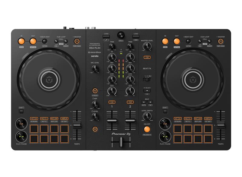 PIONEER DJ DDJ-FLX4 2-Channel DJ Controller, Black