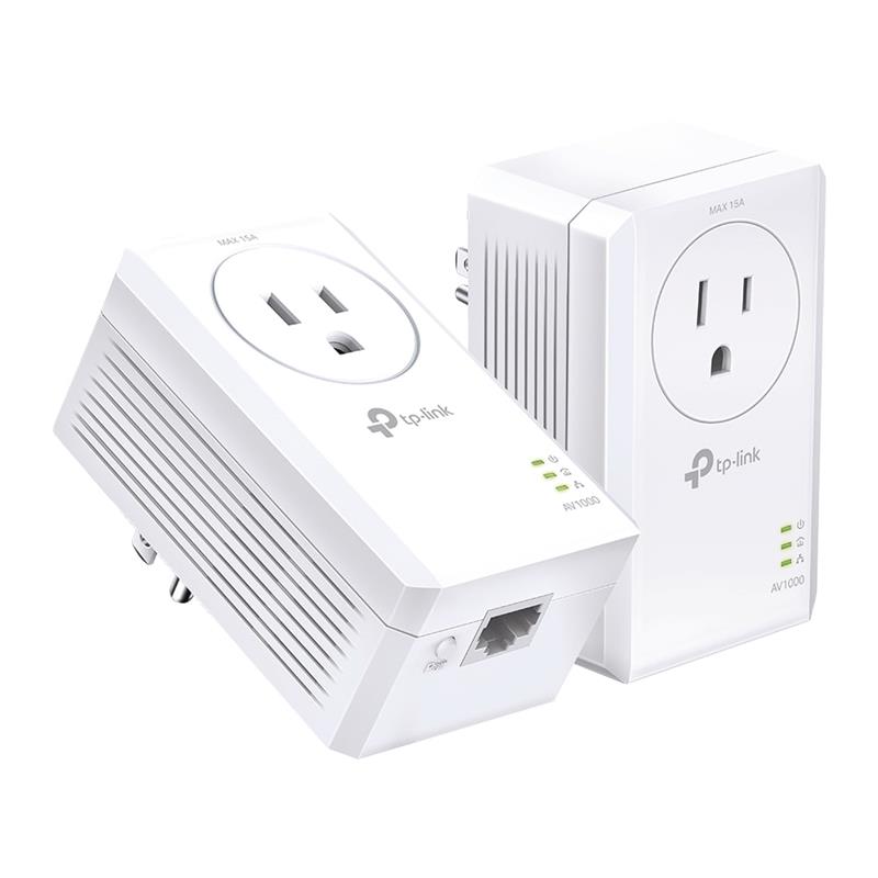 TP-Link (TL-PA7017P KIT) AV1000 Gigabit Passthrough Powerline Starter Kit. Home Plug AV2 Standard. Up to 1000 Mbps data transfe