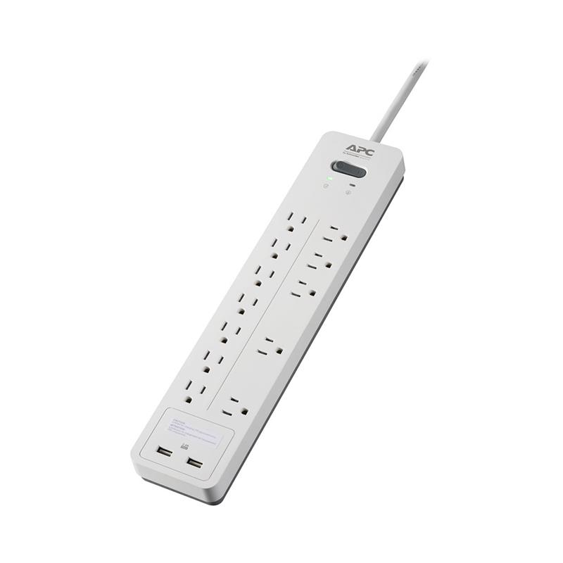 APC HOME OFFICE SURGEARREST OUTLETS WITH 2 USB CHARGING PORTS