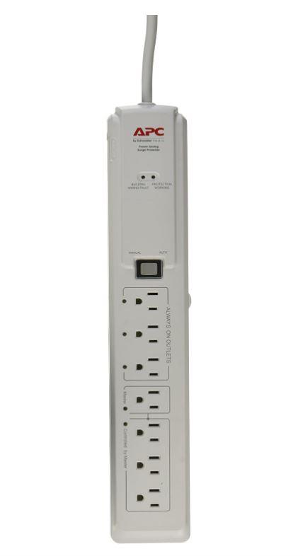 APC 7-Outlet Surge Protector 1020 Joules, SurgeArrest (P7GB)