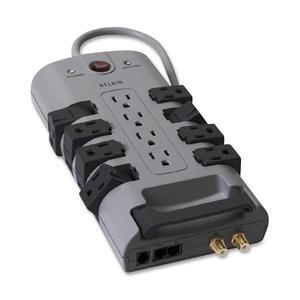 BELKIN SurgeMaster Surge Protector - 12-Outlets 4320J Gray 8 ft Cord