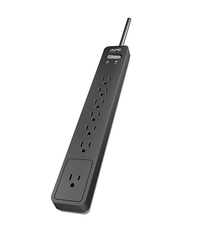 APC PE76 7-Outlets Surge Protector w/6ft Cord, Black