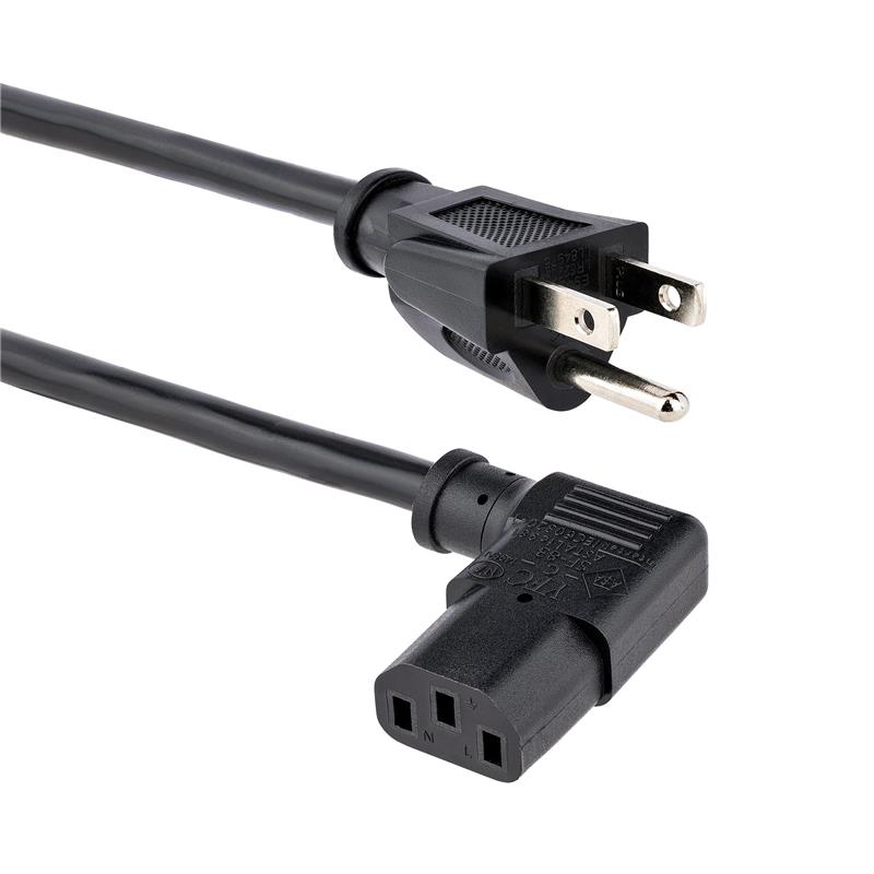 StarTech (PXT101L10) - Cordon d'alimentation standard à angle droit pour ordinateur de bureau