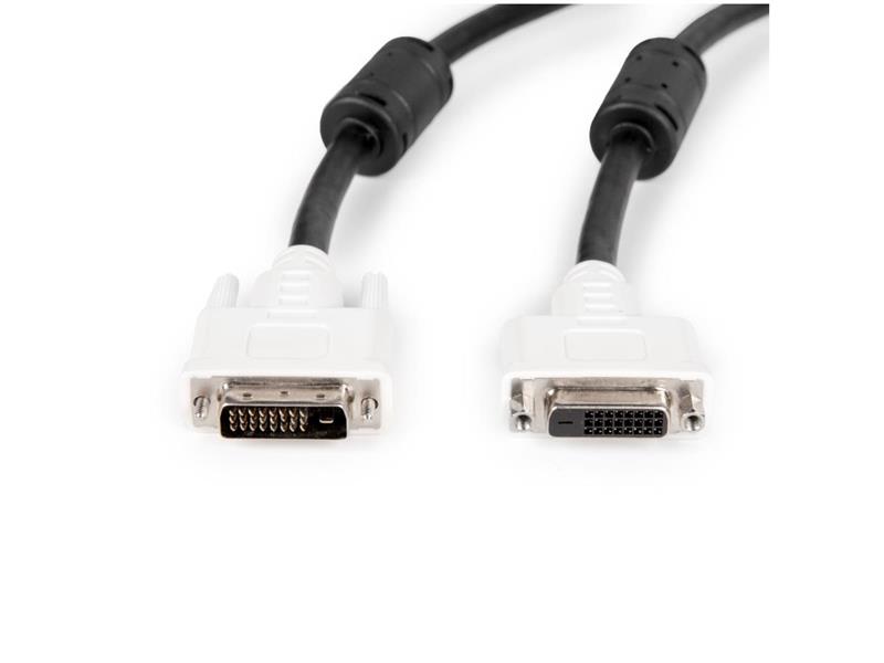 ROCSTOR 10 FT DVI-D DUAL LINK MONITOR EXTENSION CABLE-M/F-DVI-D (25 PIN) MALE-DVI-D (25 PIN) FEMALE -FERRITE CORE ELIMINATES EM