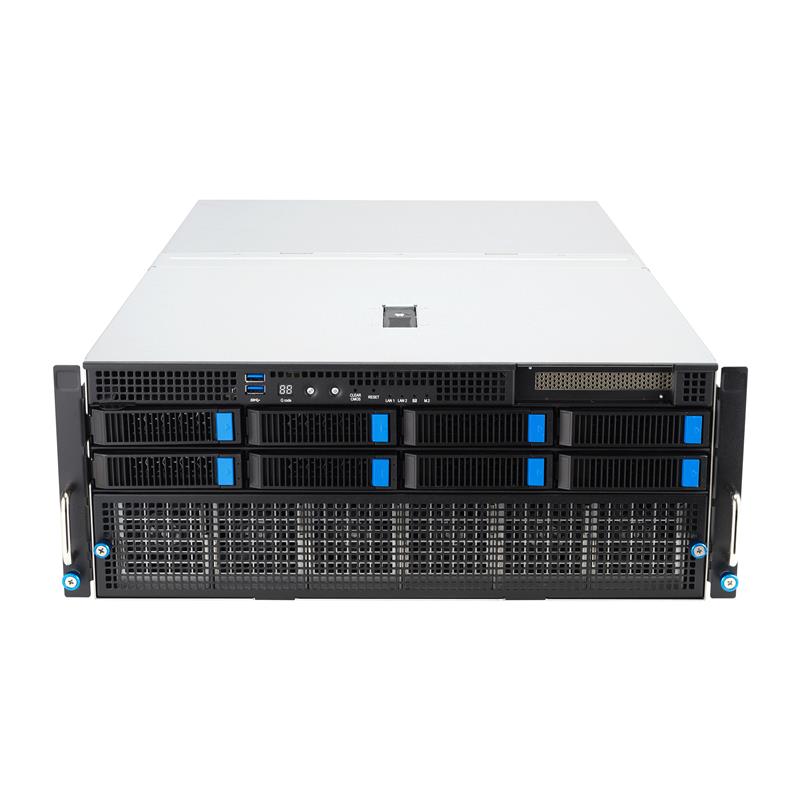 ASUS 4U GPU server ( ESC8000A-E12P-3W10G) AMD EPYC Genoa 9124 DP/UP 16C/32T (2), SSD 960G M.2 NVMe Gen4 PCIe, SSD 1.9T U.2 NVMe