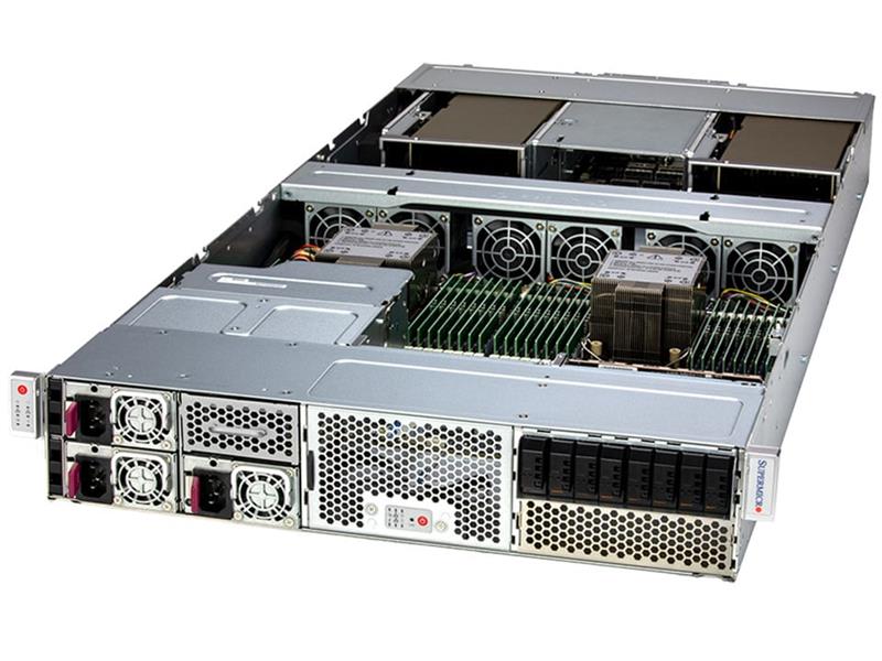 SUPERMICRO GPU SuperServer (SYS-221GE-NR) Intel Xeon Platinum 8462Y+ 32C/64T, 64GB DDR5-4800 2RX4 (16Gb) RDIMM, x2)SSD E1.S NVM