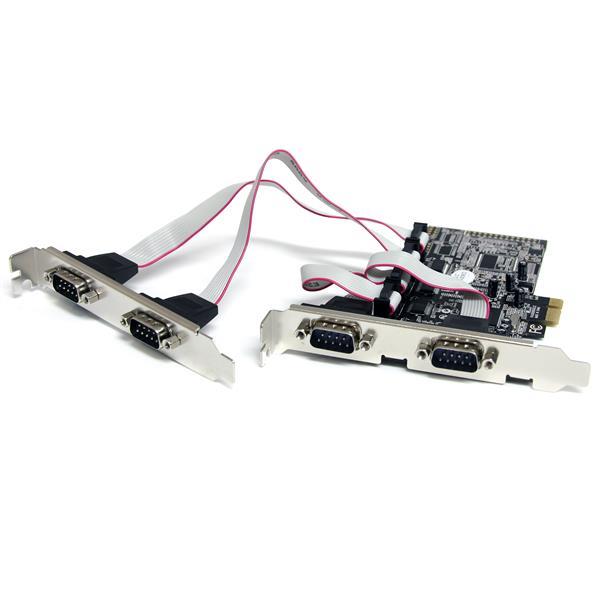 StarTech 4 Port Native PCI Express RS232 Serial Adapter Card with 16550 UART (PEX4S553)