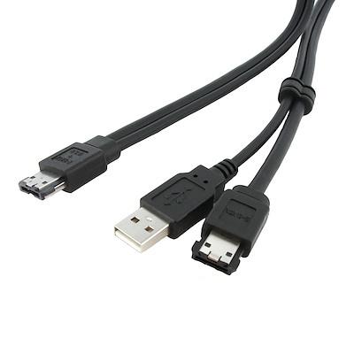 STARTECH 3 ft eSATA and USB A to Power eSATA Cable (ESATAUSBMM3)