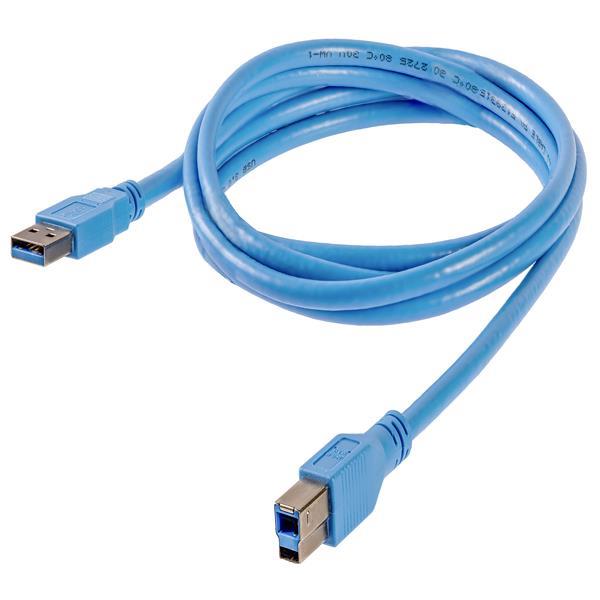 StarTech 6 ft SuperSpeed USB 3.0 Cable A to B Blue (USB3SAB6)