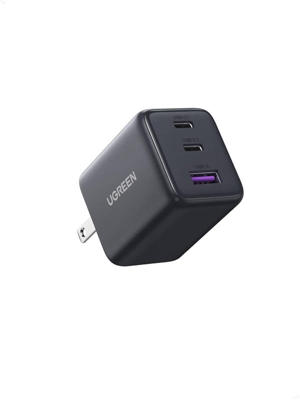 UGREEN 30W Dual USB C Wall Charger, 3-Ports GaN PD