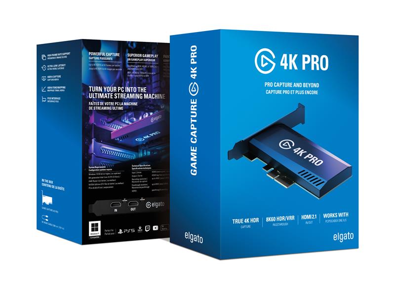 Elgato Game Capture 4K Pro, 8K60 Passthrough, 4K60 Capture