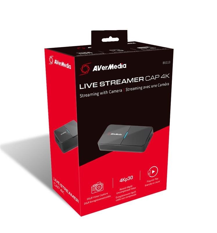 【未使用】AVerMedia LIVE STREAMER CAP 4K 楽天市場】Live Streamer CAP 4K BU113 : ツクモ 楽天市場店