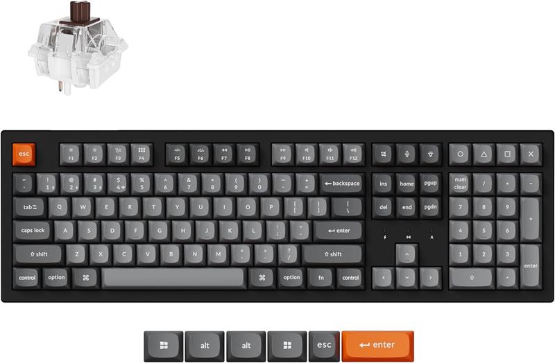 Keychron K10 Max Pleine grandeur Clavier Interrupteurs tactiles(Open Box)