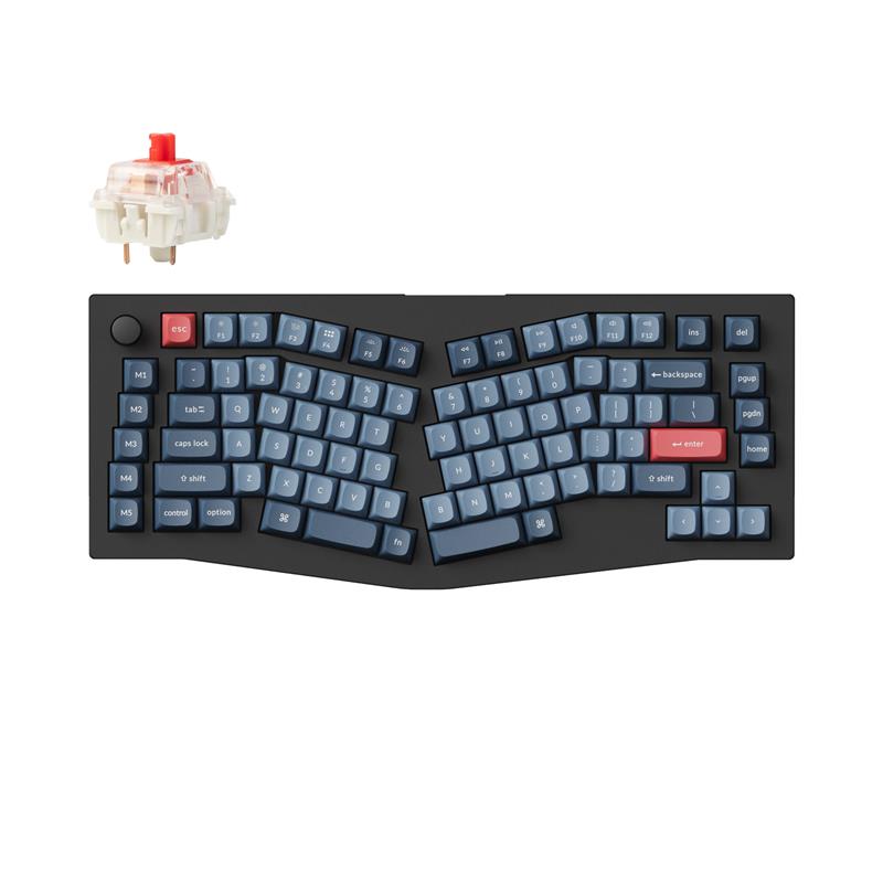Keychron V10 Max Swappable RGB Backlight Red Switch - Black - Knob Version
