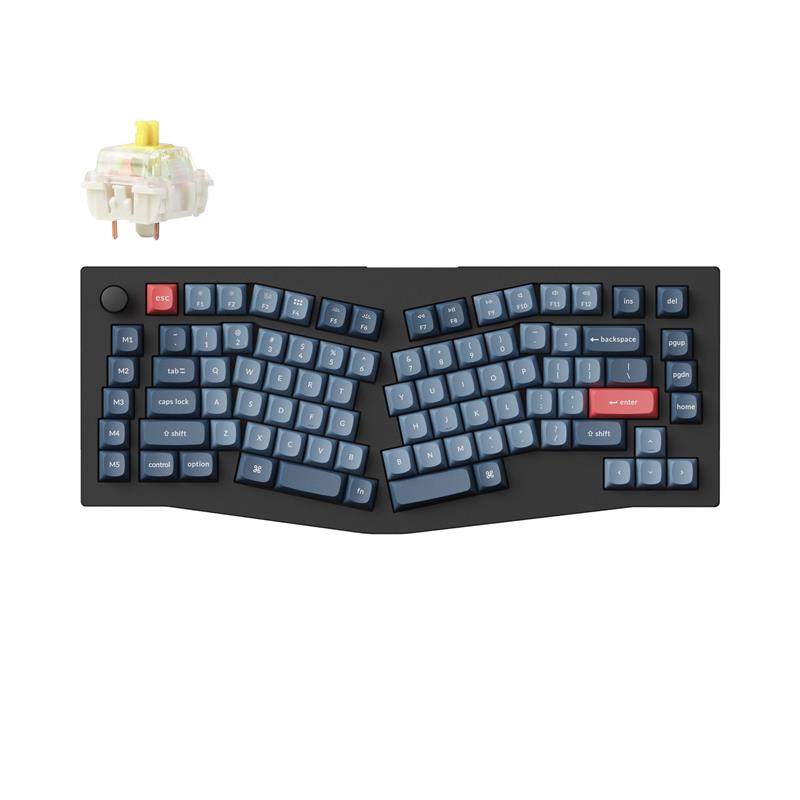 Keychron V10 Max Swappable RGB Backlight Banana Switch - Black - Knob Version