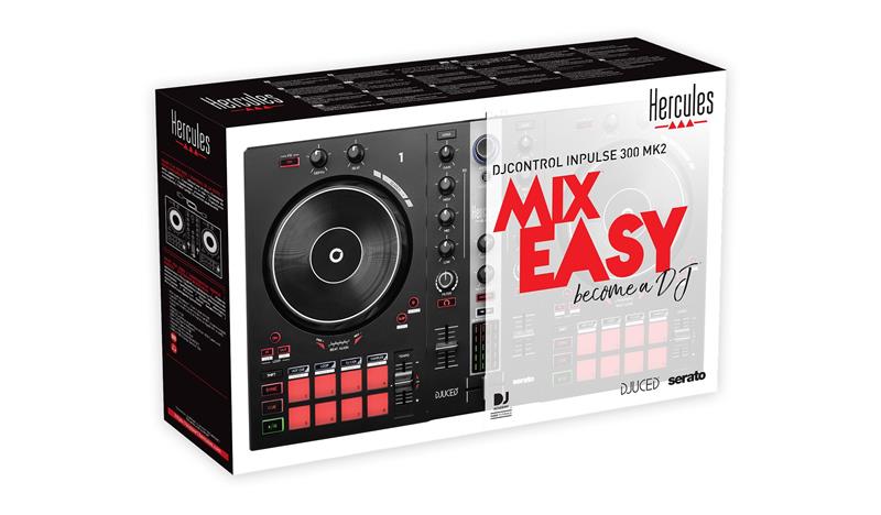 HERCULES DJControl Inpulse 300 MK2 USB DJ Controller, Black