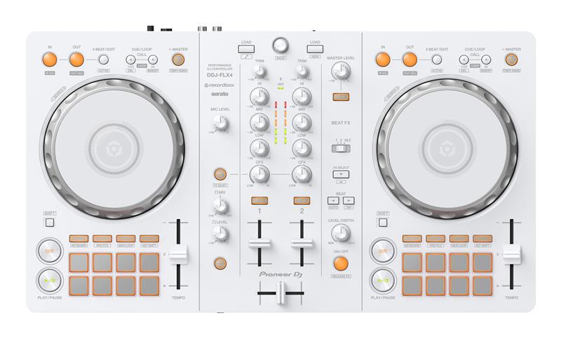 PIONEER DJ DDJ-FLX4 2-Channel DJ Controller, White - Canada