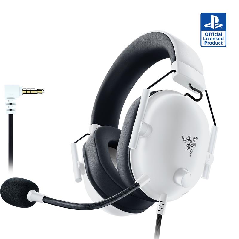 RAZER Casque de jeu filaire BlackShark V2 X pour PS5/PC - White