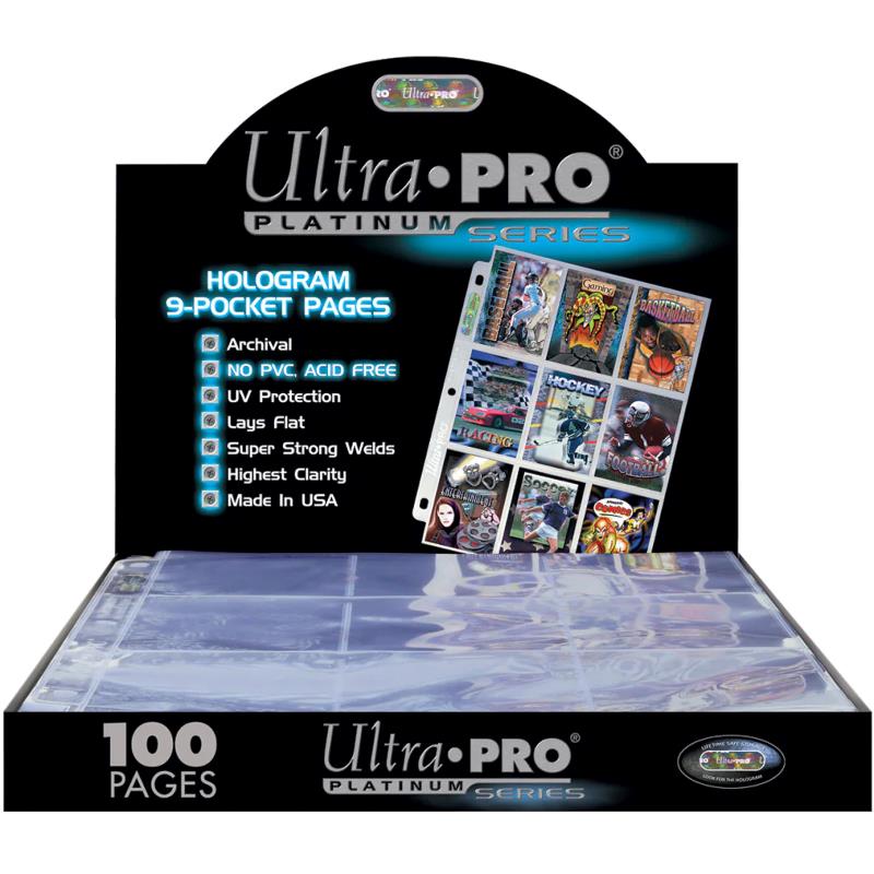 Ultra PRO Platinum Series 9-Pocket Card Sleeve Binder Page (100 Pack)