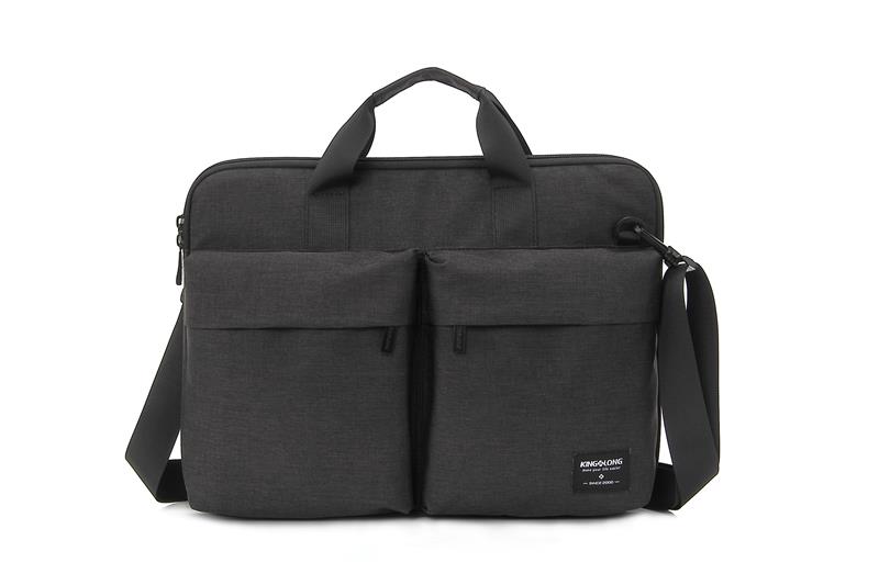 KINGSLONG 17.3" Stylish Laptop Briefcase, Bubble Soft Case, Black