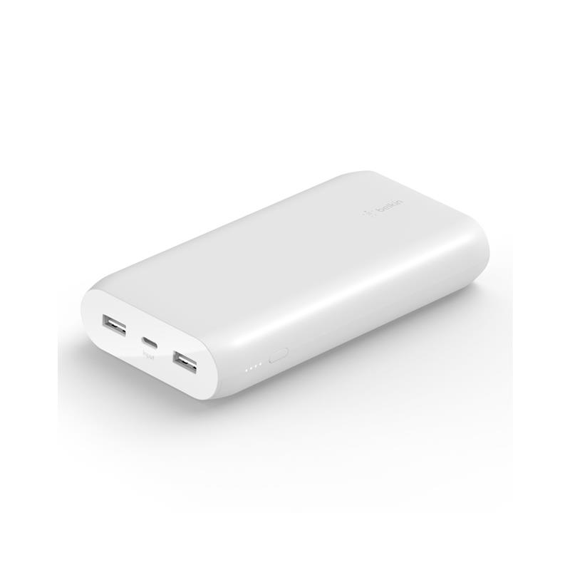 BELKIN 20K Power Bank, 15W USBC IN, USBA out, White