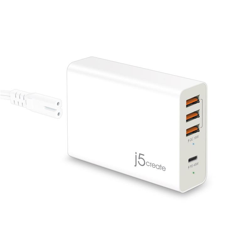 j5create 63W PD USB™ 4-Port PD Super Charger JUP4263