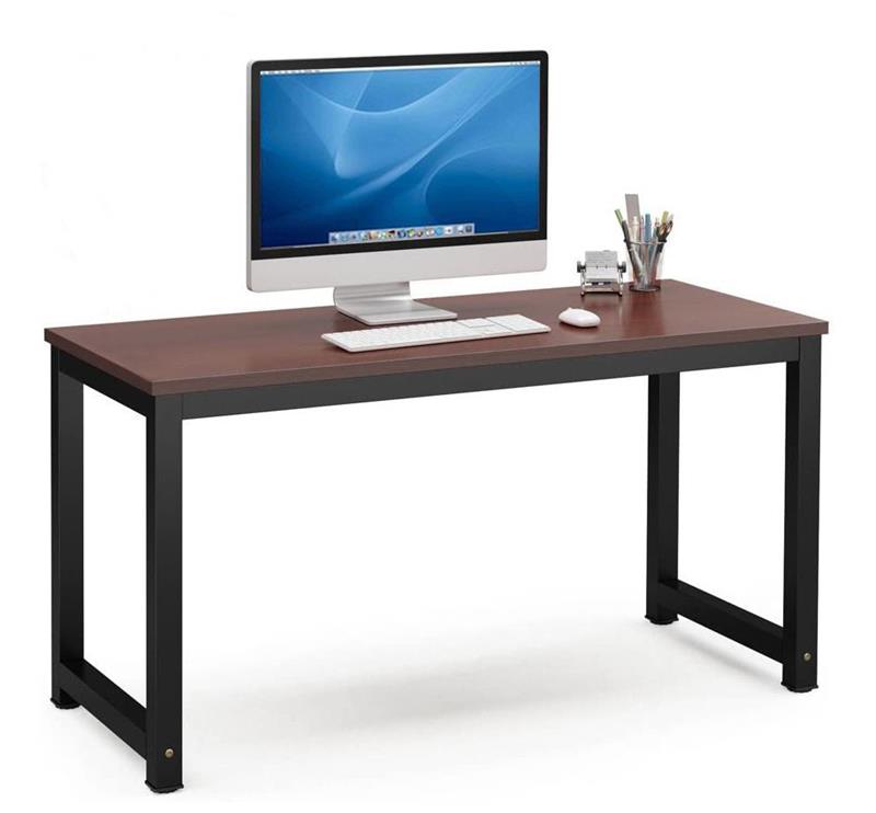 iCAN Modern Office Desk, 100*60*75cm, 25mm Wood Top, Teak