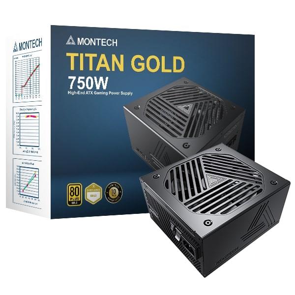 Montech TITAN GOLD Full Modular Power Supply, 750W, ATX 3.1 Compatible