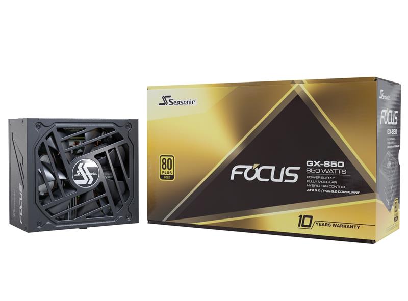 Seasonic FOCUS GX ATX 3.0 Series 850W 80+ Gold ATX 12 V Full Modular Power supply (SSR-850FX3)