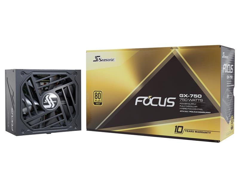 Seasonic FOCUS GX ATX 3.0 Series 750W 80+ Gold ATX 12 V Full Modular Power supply (SSR-750FX3)