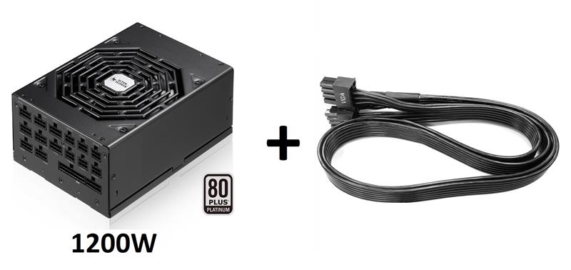 Super Flower Leadex Platinum SE 1200W Power Supply + FREE Super Flower 8+8-Pin to 16-Pin PCIe 5.0 Cable