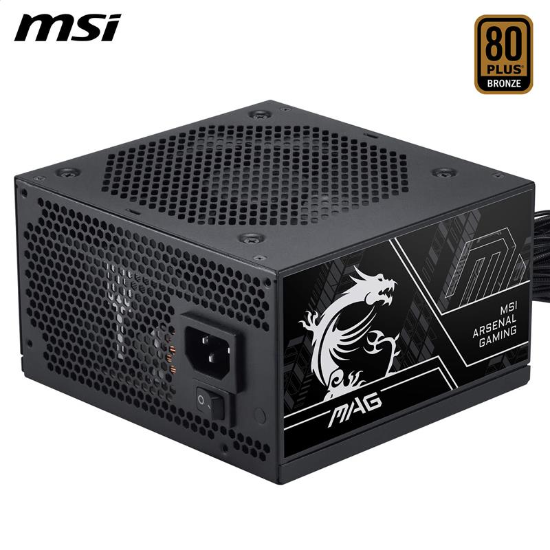 MSI 750W Bronze ATX Power Supply, Black