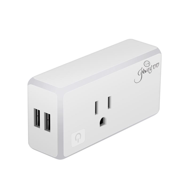 JINVOO Pack Wifi Smart Plug With USB Alexa/Google Voice