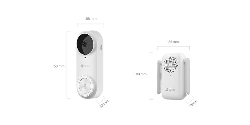 Ezviz DB2 Pro Smart Battery Doorbell with Chime (EZDB22C5)