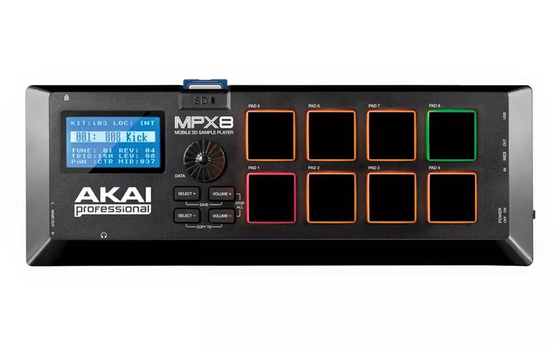 AKAI MPX8 Mobile SD Sample Player, Black