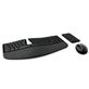 MICROSOFT (L5V-00002) Wireless Sculpt Ergonomic Desktop Combo w/ Mini USB Receiver - Black  | Separate Number Pad