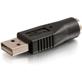 CABLES TO GO USB Male to PS2 Female Adapter - 1 x Type A Male USB - 1 x Mini-DIN (PS/2) Female Keyboard - Black (27277)(Open Box)