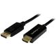 StarTech DisplayPort to HDMI converter cable - 6 ft (2m) (DP2HDMM2MB)