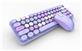 MOFii 2.4G Wireless Keyboard and Mouse Combo Mixed Purple