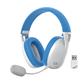 Redragon H848 Écouteurs de jeu ultra-légers BT/2.4G/filaires, Bleu-Blanc