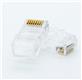 iCAN Cat6 UTP EZ Pass Through Gold-Plated RJ45 PLUG, 8P8C, for Round Cable, 50u",50 Packs
