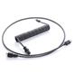 CableMod Pro Coiled Keyboard Cable (Carbon Grey, USB A to USB Type C, 150cm)