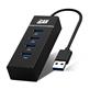 iCAN  4-Port USB 3.0 Hub, 5Gbps Transmission Speed with 30cm Cable, Black