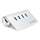 ORICO SuperSpeed 4-Port USB 3.0 Hub with 100cm Cable, Aluminum Alloy, Silver (M3H4)