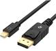 iCAN DisplayPort to Mini DisplayPort Cable, 4K@60Hz, 21.6Gbps High-Speed, M/M, 6FT, Black